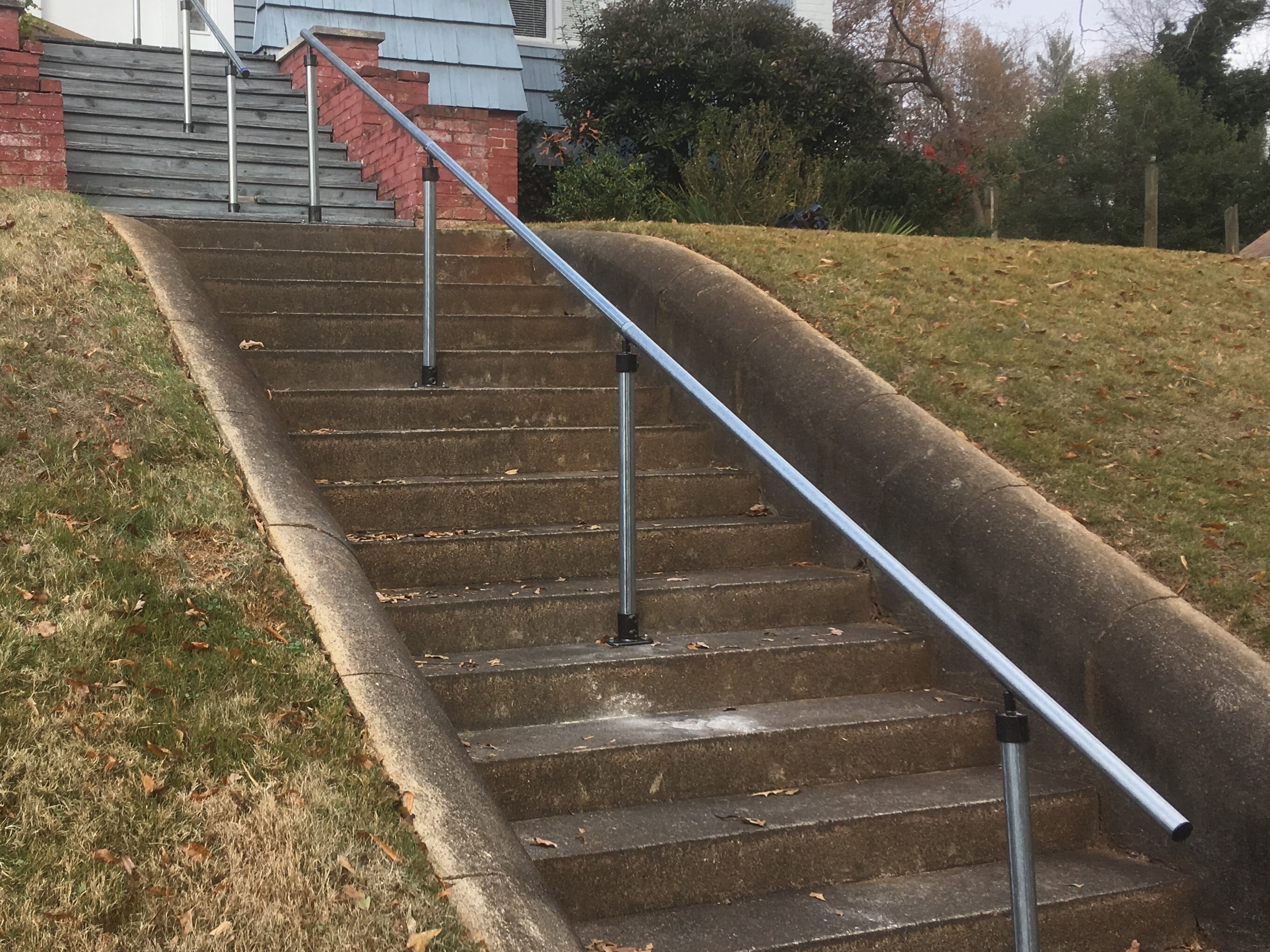 long metal railing