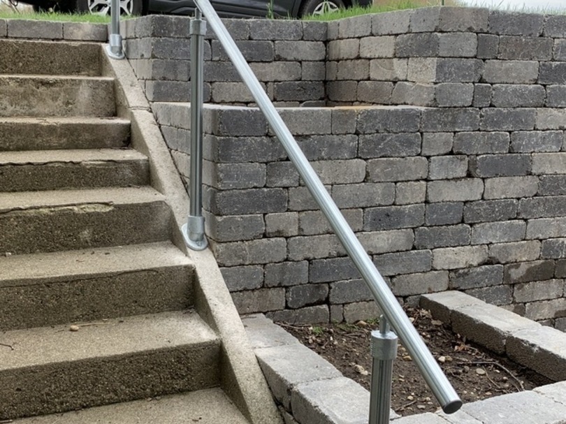 metal railing on stairs