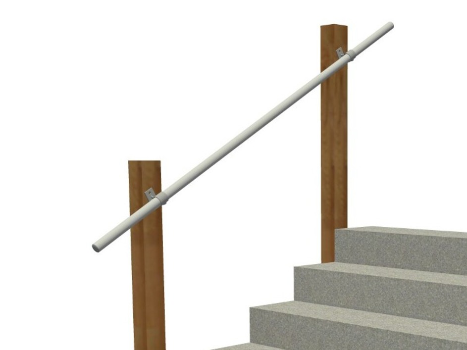 mounted to wall handrail